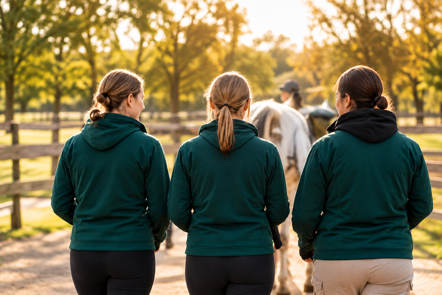 Golden-Hour Equestrian Walk